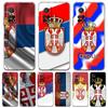 Transparent Phone Case for Xiaomi Mi 14 13 12 11 Ultra 13T 12T 11T Poco X3 NFC F3 F6 Pro Lite Soft TPU Shell Serbia Flag Pattern