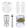 Pickle Jar Home Kitchen Dry and Wet Separation Pickle Jar Hourglass Pickle Sealed  with Air Drain Flip Pickle Storage Container
