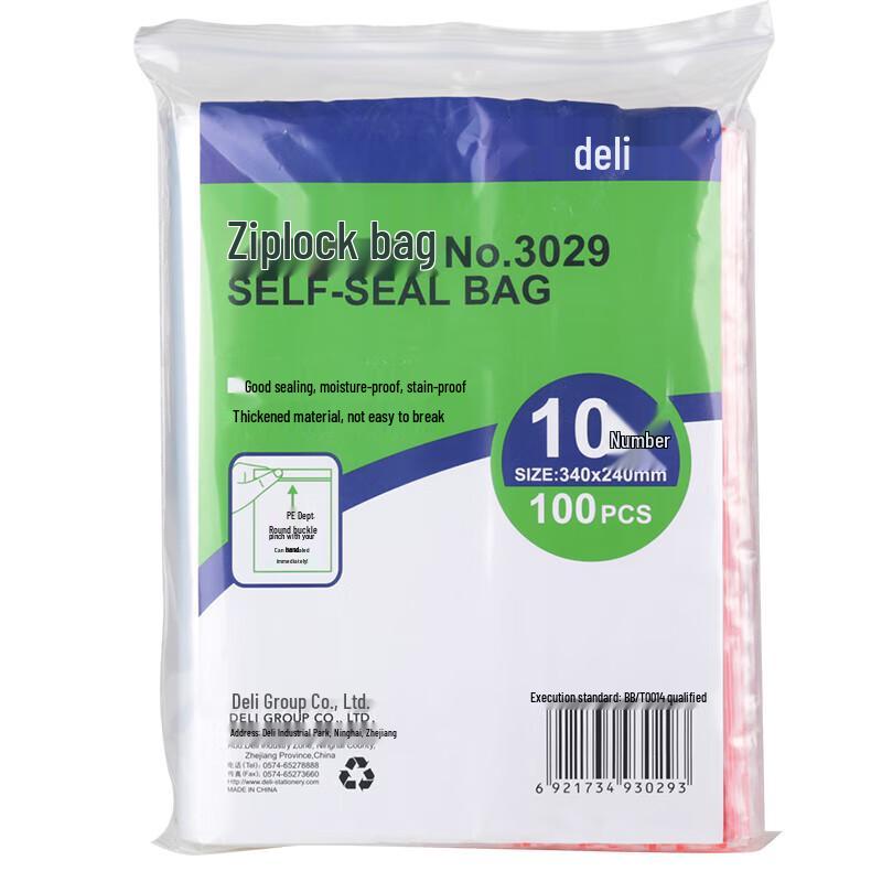 

Deli Self-Sealing Plastic Bags