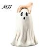 Small Ghost Decoration for Shelves Halloween Figurine, Cute Statue with Creepy Cape Fingers, Artistic Figurine Home Desk Party Decor, Funny