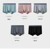 Men's Combed Cotton Antibacterial Breathable Boxer Briefs with Pure Cotton Crotch