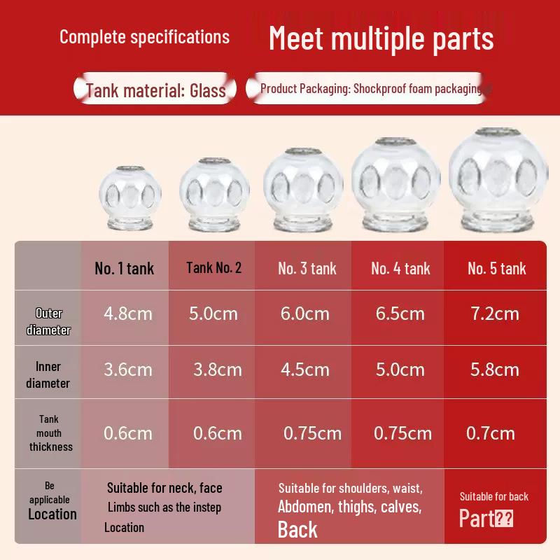 Chenye Thickened Glass Fire Cupping Set – Beauty & Household Therapy Jars