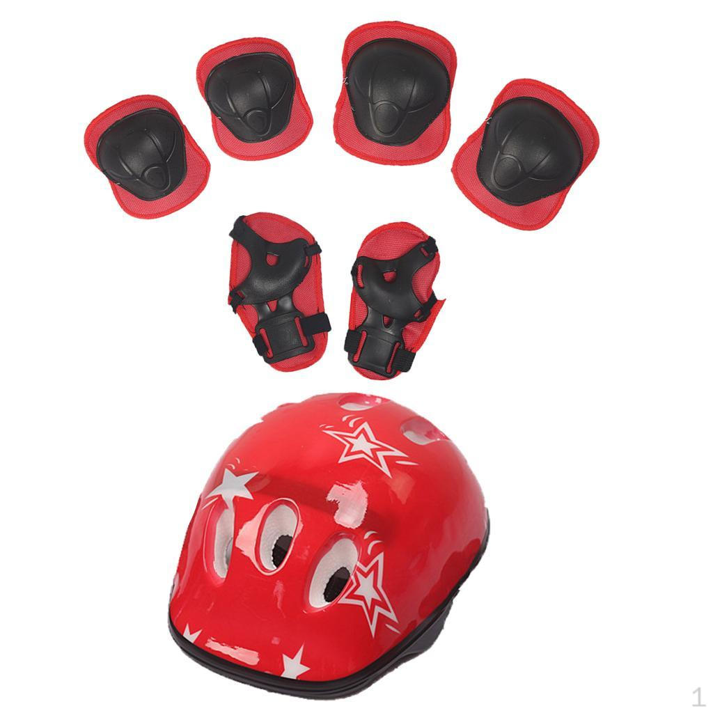 6/7 Pcs Elbow Wrist Knee Pads Sport Safety Protective Equipment