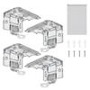 4PCS Stainless Steel Window Blind Mounting Brackets For 25mm Cordless Cellular Shade Headrail Holders with Metal Clip