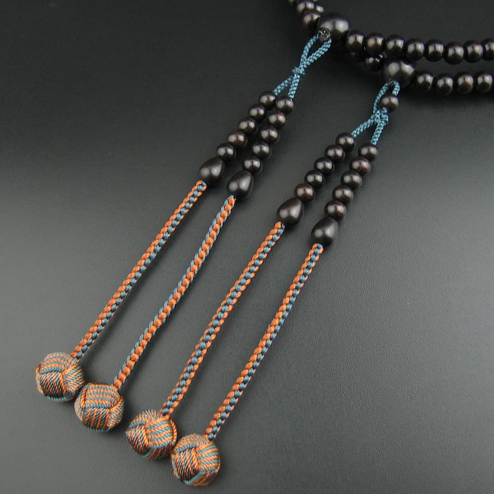Myorenka Shingon Buddhist Formal Prayer Beads for Ebony Furiwake Shaku Ni 12 Sun Odamaki Bonten Prayer Beads Bag Koyasan Honren Prayer for Memorial