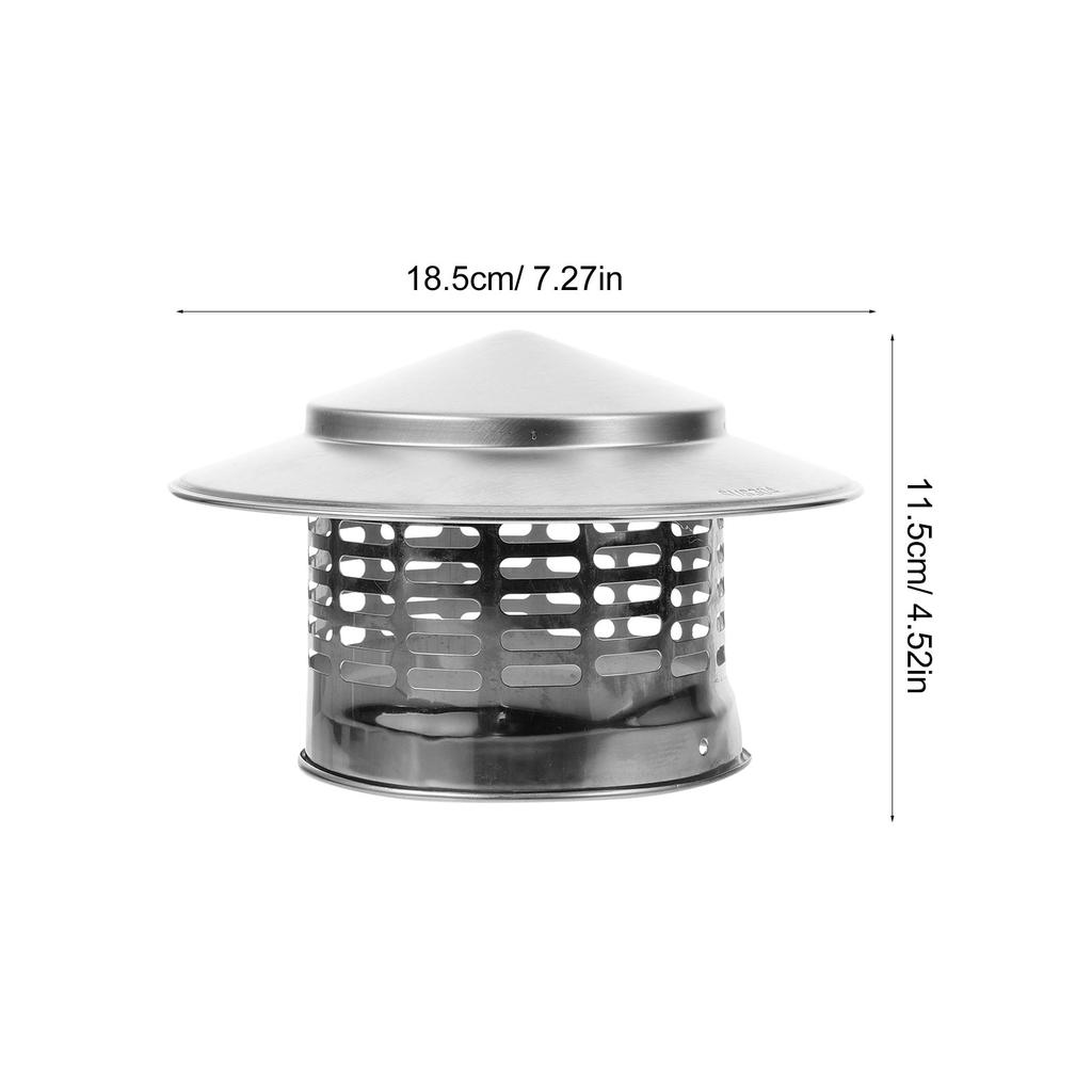 Umbrella Chimney Rain Hat Exhaust Pipe Cap Stainless Steel Cover Suite Round Caps Exhaust outside Protection Cover for Wood