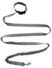 Dog Leash with Shock Absorber 380cm GRAY Adjustable HandsFree Made in Poland