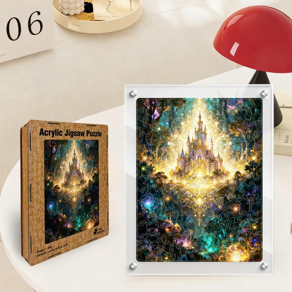 Palace Castle Puzzle Toy Translucent Acrylic Decorative Ornament Handmade Puzzle