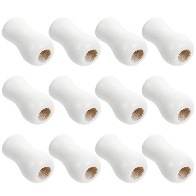 12pcs Wood Cord Tassels Curtains Venetian Blinds Accessories Wooden Pendant Window Blind Cord Tassels Knobs Cord Drops Pull Ends