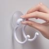Přísavkový háček 2-háčkový věšák na ručníky Bezděrový nástěnný háček Koupelnový kuchyňský háček na oblečení Ručníky Župany Lufu