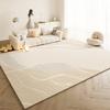 Cream Style Living Room Decoration Line Carpet Large Area Rugs for Bedroom Washable Study Soft Rug Anti-slip Cloakroom Floor Mat