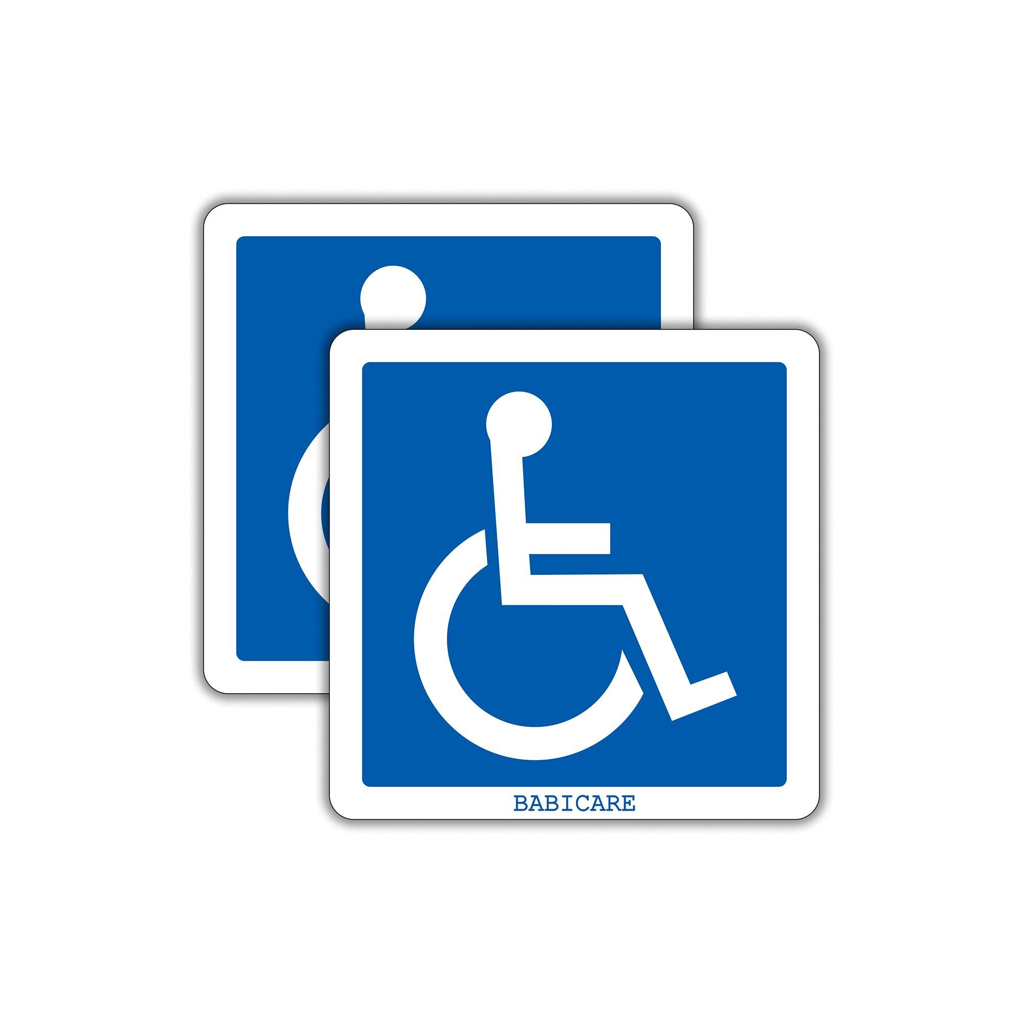 

[BABICARE] 2 small wheelchair signs international version sticker stickers printed on PET surface laminated effect UPS (60x60mm)