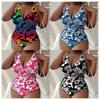 New Floral Sexy Plus Size One-piece High-end One-piece Bikini Swimsuit for Women