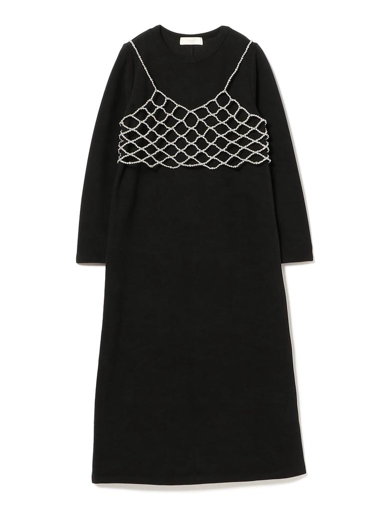 B:MING LIFE STORE by BEAMS Beaded Bustier and Dress Set, Women's, Black, One Size