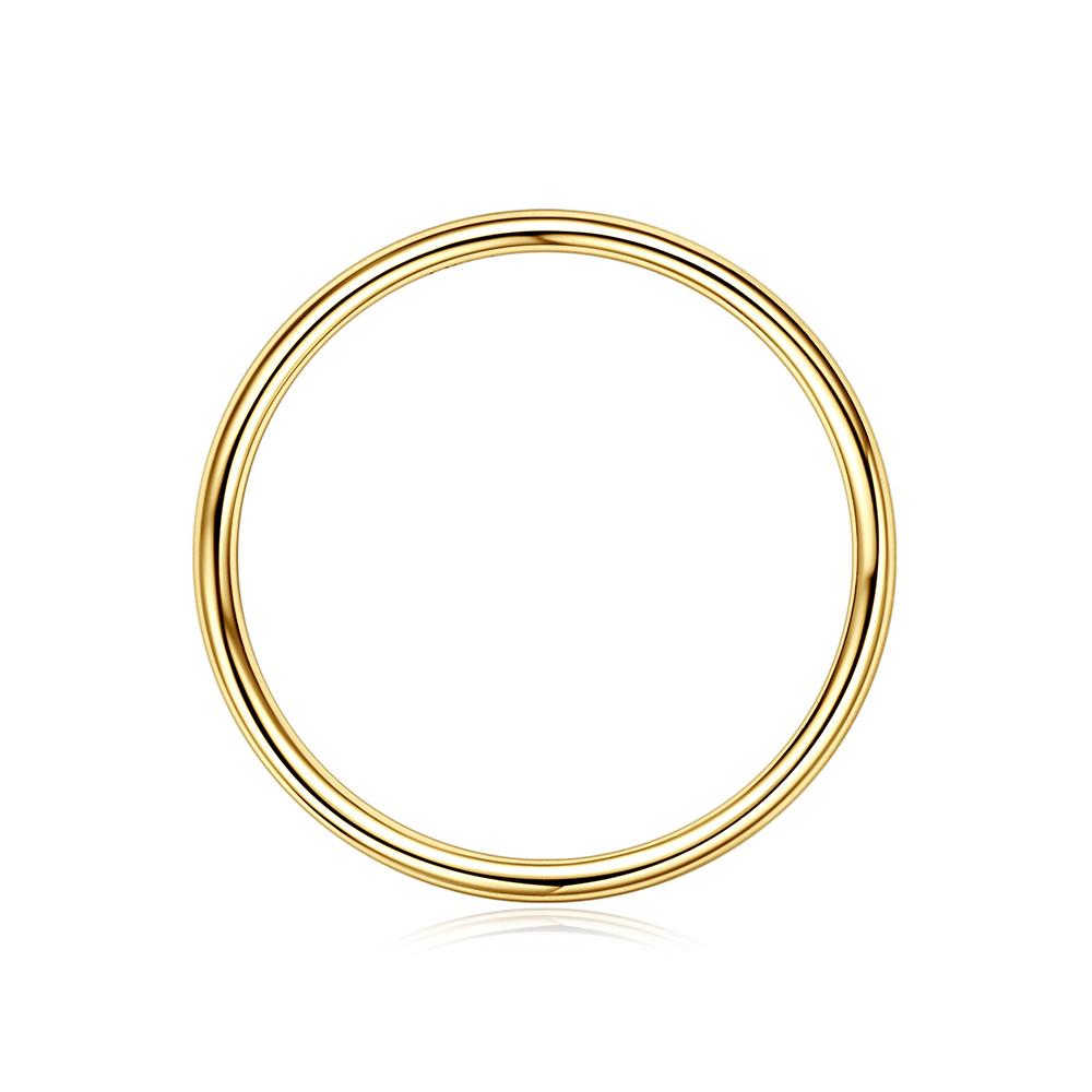 Cbtb Silver S925 Simple Fashion Wedding Ring Plated with Gold Birthday Anniversary Couple Luxury Jewelry