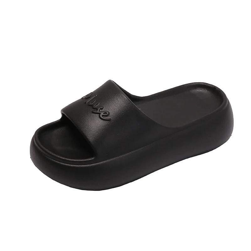 Fashion New Summer Beach Thick Sole Eva Slippers Women Thick Platform Indoor Home Slides Woman Lightweight Non Slip Bathroom Flip Flops