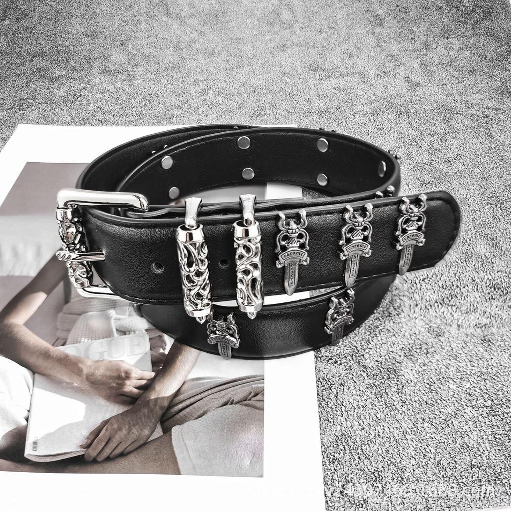 Unisex Retro Metal Sword Buckle Belt – Trendy, Versatile, and Niche Design