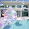 10in/22in/32in Rainbow Colorful 4D Holographic Balloon 4D Aluminum Foil Balloon Mermaid Rainbow Party Sparkling Party Decoration