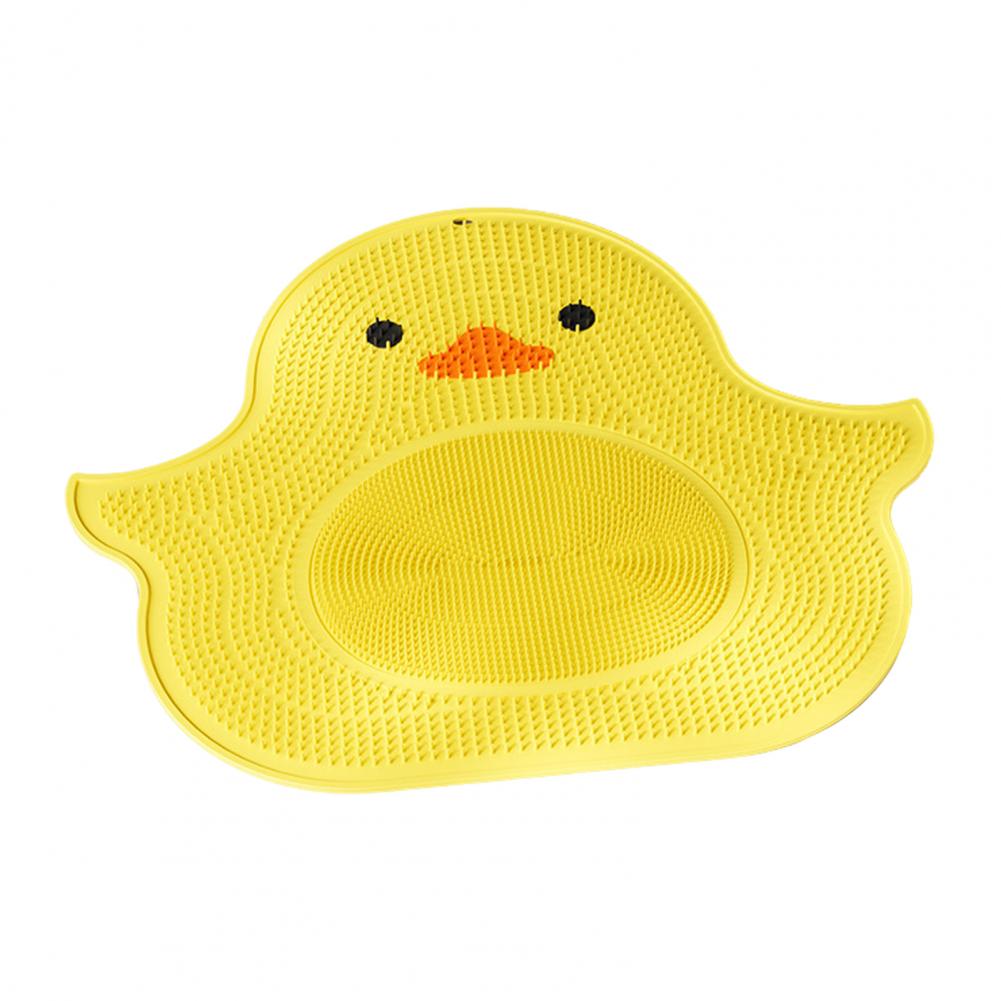 Foot Rub Mat Little Yellow Duck Design Silicone Foot Mat Anti-Slip Suction Cup Bottom Dead Skin Remover Bath Pad
