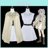 Elegante Costume Cosplay Anime in Poliestere Per Personaggi di Frieren Tutte le Taglie Disponibili