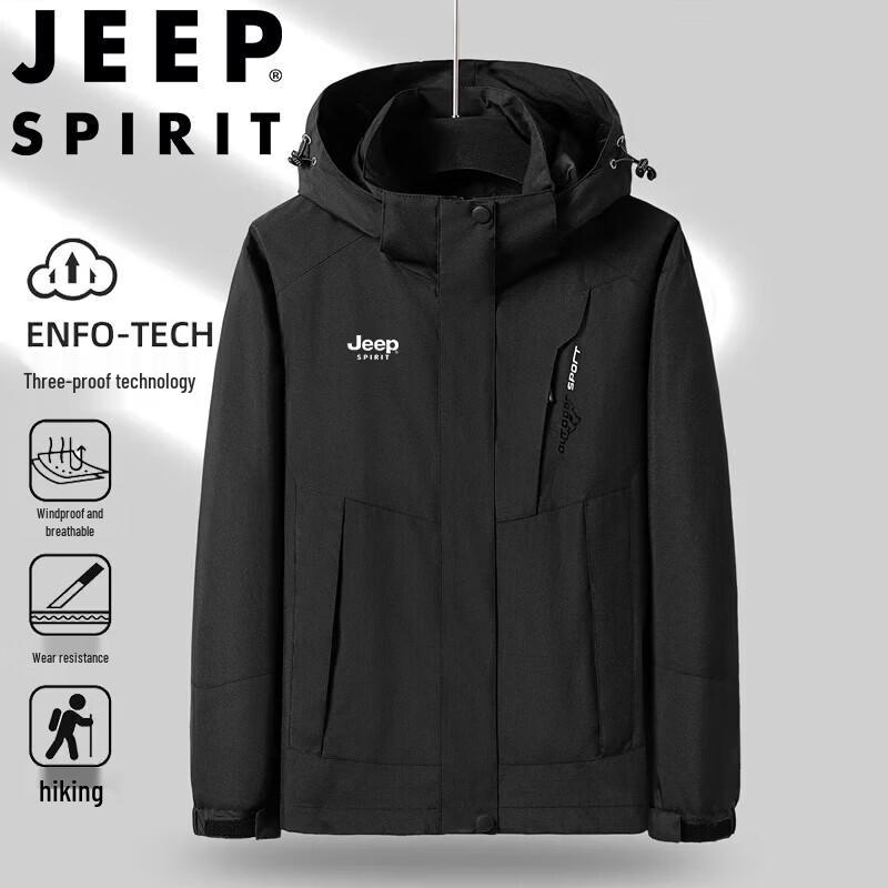 

JEEP SPIRIT Men s Outdoor Windproof Waterproof Jacket 4XL