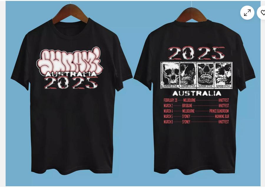 

NEW SUNAMI Tour 2025 Gift For Fan Full Size S to 5XL 2-sides T-shirt Unisex T-Shirt XL