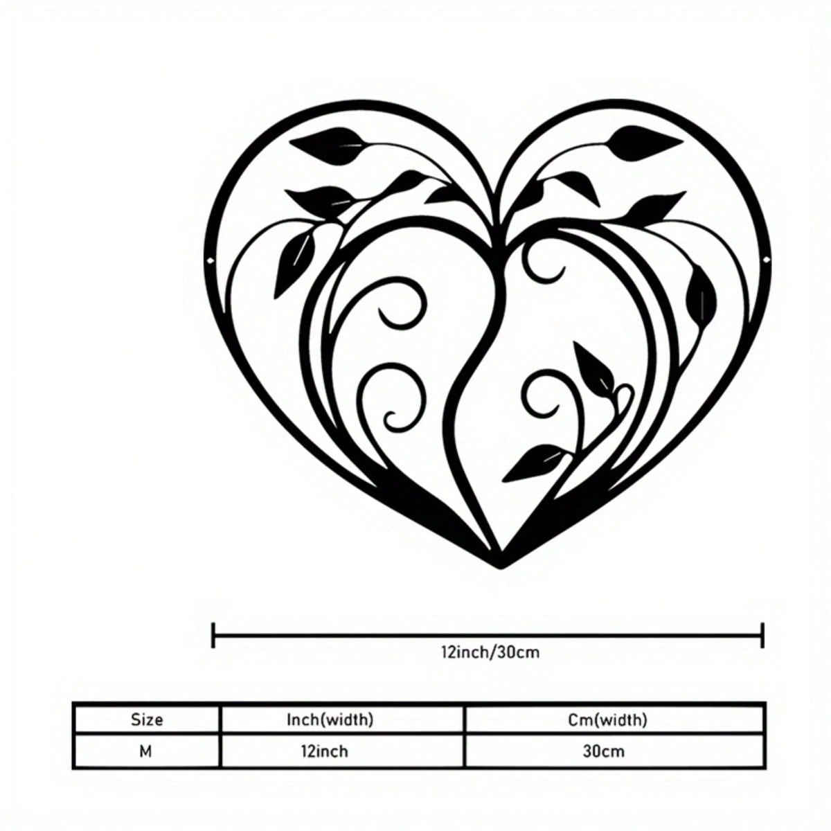 

Vintage Heart Branch Metal Wall Art Iron Frame Decor for Living Room Bedroom Indoor Outdoor Valentine Gift Modern Farmhouse Style 25x30