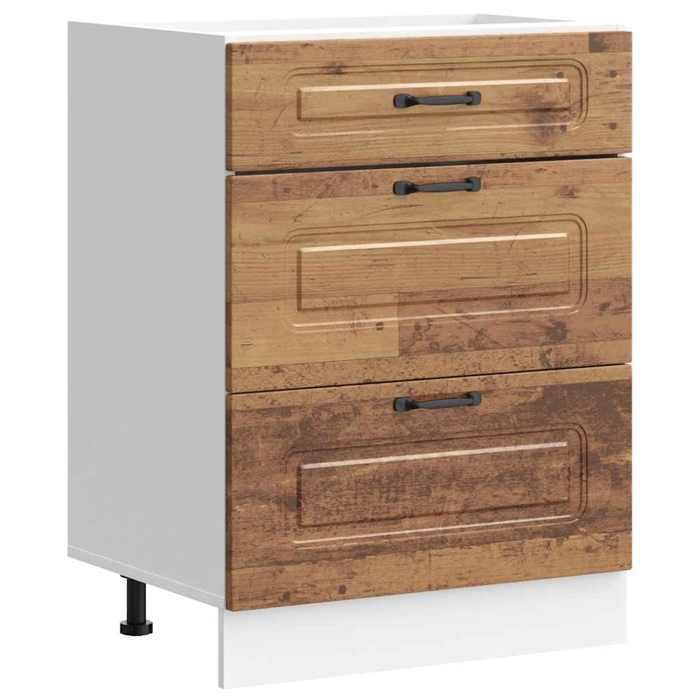 VidaXL Kitchen Cabinet Kalmar Old Wood Engineered Wood, Sink Cabinet, Kitchen Cabinet with Drawer, Cabinet 854287