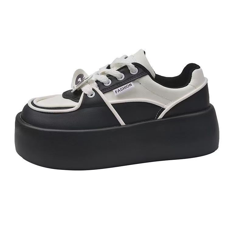 Premium sense versatile heightening thick baseplate shoes women's new spring and autumn leisure sports muffin shoes