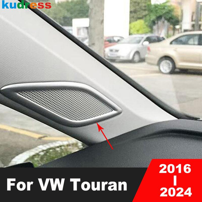 For Volkswagen VW Touran 2016-     2024 Matte Car Front A Pillar Speaker Cover Trim Interior Accessories