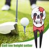 Skull Golf Divot Repair Tool Zinc Alloy Magnetic Ball Marker Holder Metal Green Fork Tool Golf Accessories Men Women Golfer Enthusiasts Gift