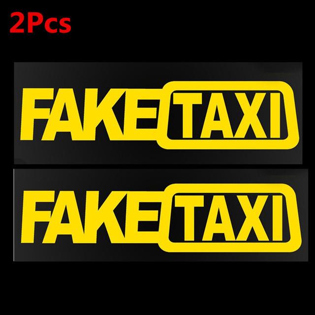 Universal FAKE TAXI Car Auto Sticker Decal Emblem Self Adhesive Vinyl For Car Funny Car Sticker