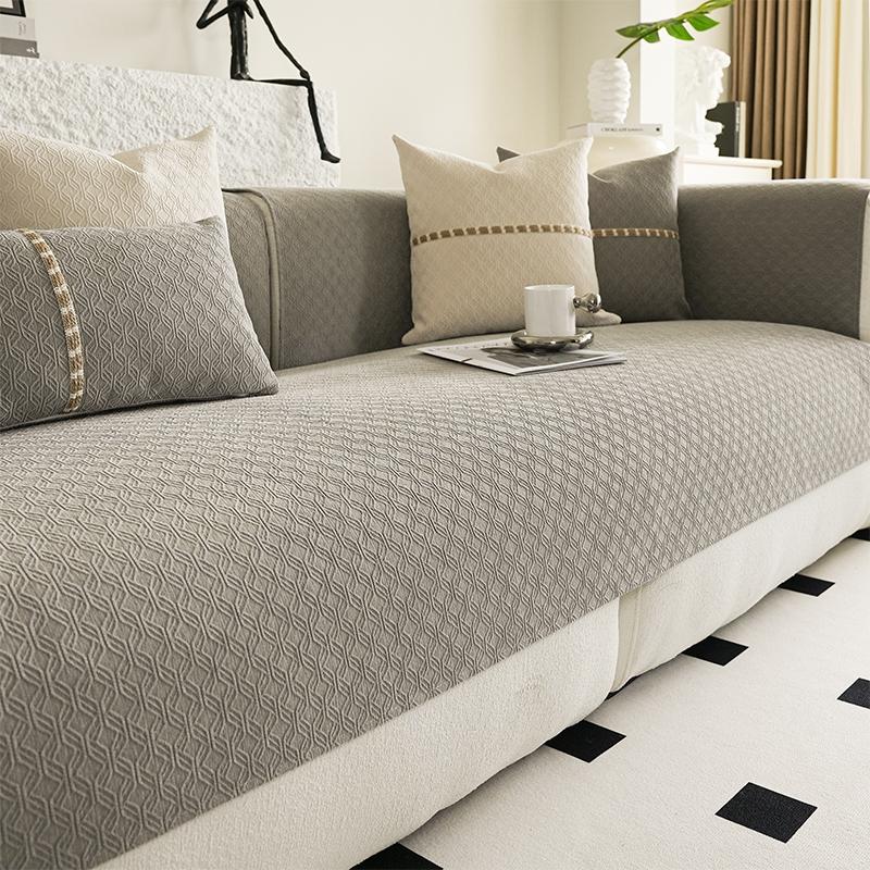 Sofa Cushion, Universal for All Seasons, Non-slip Seat Cushion, Simple Modern Living Room Leather Sofa Cover, Cloth Towel