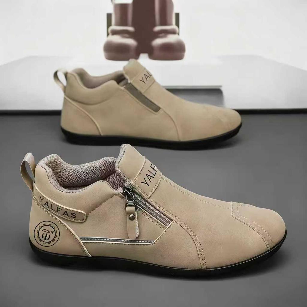 Spring and Autumn labor insurance shoes casual sports non-slip wear-resistant high-top shoes short boots casual Martin boots