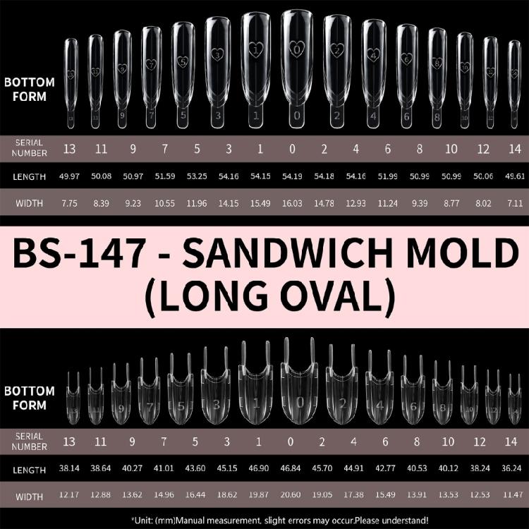 120 Pièces Formes d'Extension d'Ongles Sans Clip Style Sandwich Matériau ABS Flexible et Résistant pour Diverses Formes d'Ongles