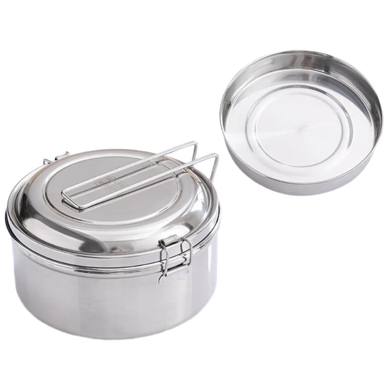 Classic Stainless Steel Round Lunch Box