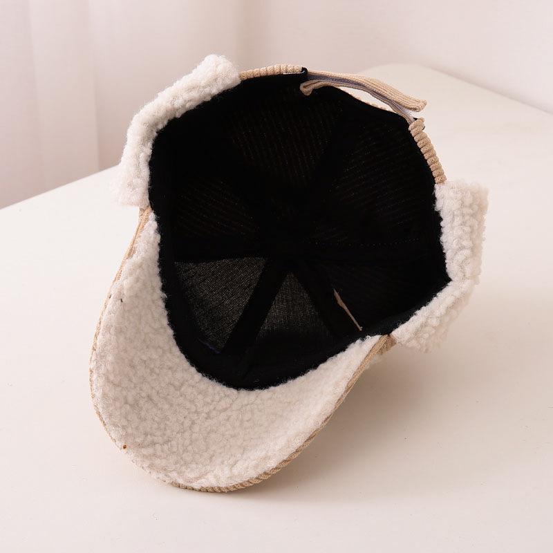 Children's Winter Duckbill Baseball Cap with Ear Protection - Korean Style, Trendy Design for Girls, Ages 2-6