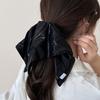 Oversized Hair Scrunchies Faux Leather Hair Ties Fashion Ponytail Hair Bands  for Women Girls