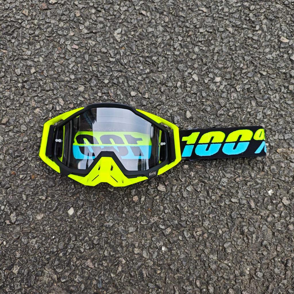 Occhiali da sole da moto classici per fuoristrada all'aperto 100% per la guida, occhiali protettivi per casco resistenti al vento e alla sabbia, equipaggiamento fresco per mountain bike