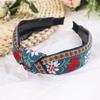 New Fashion Headband For Women Bohemia Flower Hairband Girls Embroidery Vintage Ethnic Style With Teeth Non-slip Turban