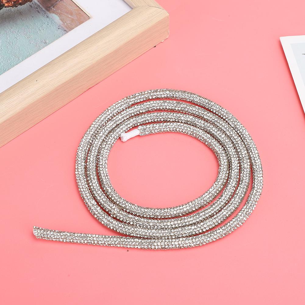 6mm 1m Rhinestones Tube Rope Trim Chain DIY Clothes Decoration for Jewelry Making