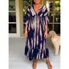 Summer Fashion V-neck Dress Women's Printed Dress Fashionable and Elegant Dress