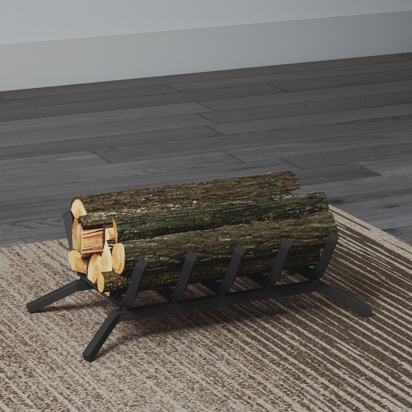 

Fireplace Grate Log Holder Organization, for Garden, Heavy Duty Accessory Indoor Outdoor Firewood