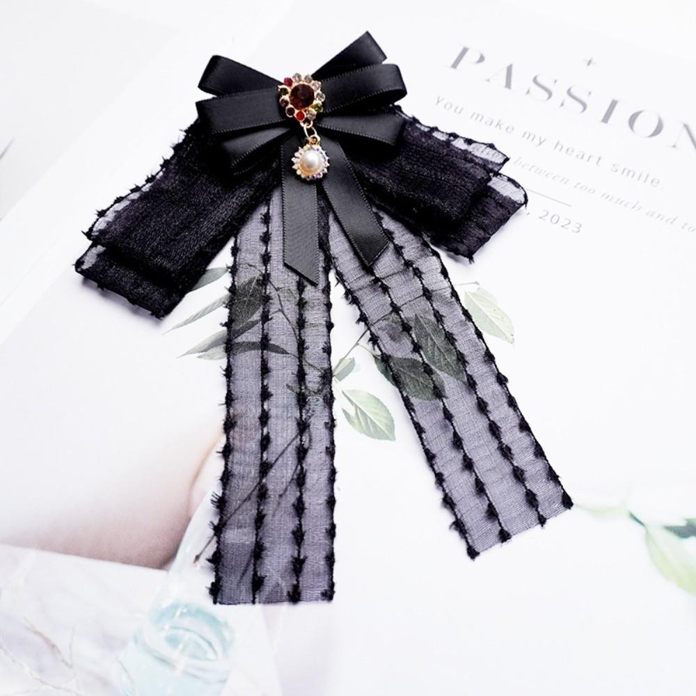 Vintage Kristall Strass Schmuck Fliege Kragen Vorgebundene Krawatte Clip Für Beerdigungen und Trauer