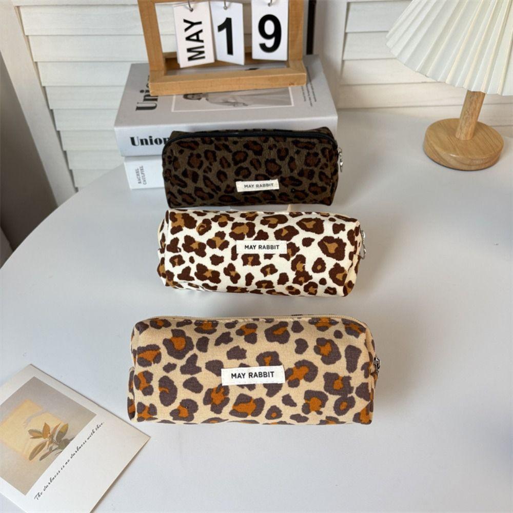 Floral Print Stationery Bag Corduroy Pencil Case Gifts Cosmetics Storage Bags  Student