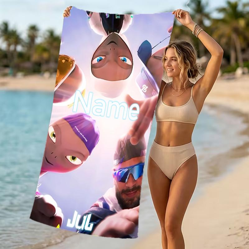 Customizable personalized beach towels Jul rapper themed designs.Suitable for the beach, yoga, sports;ideal as beach accessories