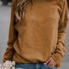 Casual Crew Neck Women Long Sleeve Tops Sweatshirt Winter Ladies Pullover