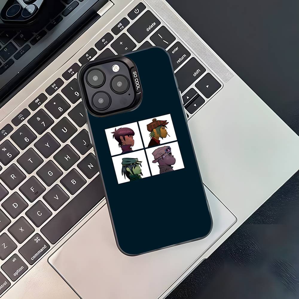 G-Gorillaz Rocková Kapela Kreslený Kryt na Telefon Pro iPhone 17,16,15,14,13,12,11,Pro,XS,Max,Plus,Mini,SE4,E Černý Matný Nárazuvzdorný Kryt