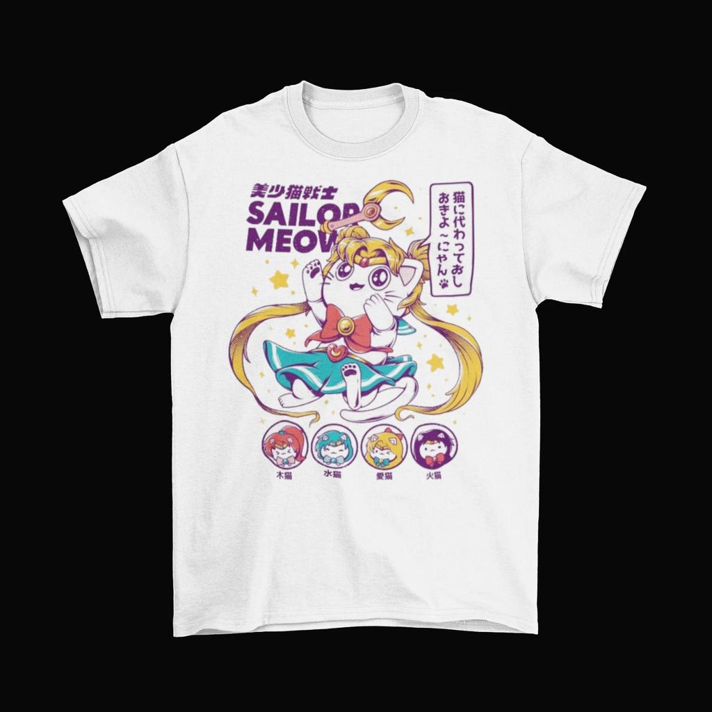 2026 New Cotton Summer Tshirt Leisure and Comfortable Retro Winterland Sailor Moon Tshirt  Anime Streetwear