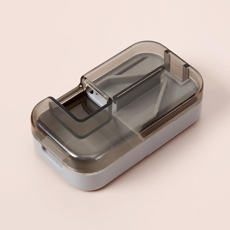 Multifunctional Medicine Tablet Cutter Pill Cutter Tablet Storage Box Medication Splitter Mini Portable Pill Dispenser